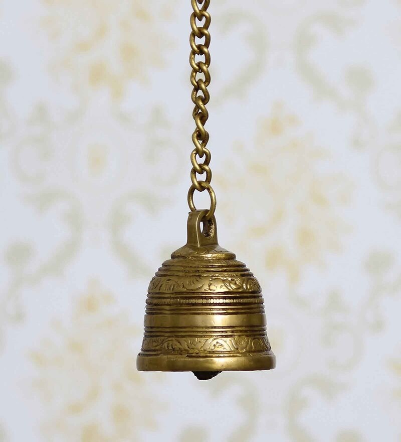 Buy Golden Antique Finish Brass Bell By Ecraftindia Online Bells