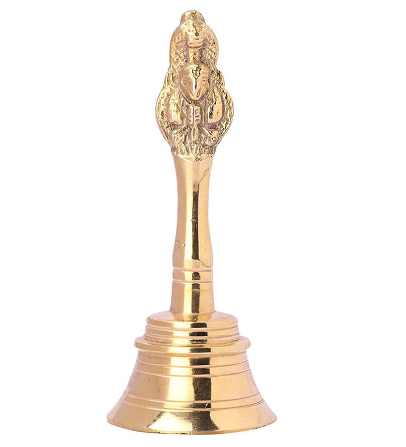 Buy Golden Brass Puja Bell By Arghyam Online Bells Bells Home