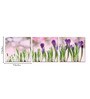 MDF 3-Panel Purple Flower Stems Wall Decor