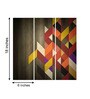 MDF 3-Panel Abstract Design Wall Decor