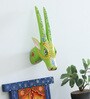 Green Goat Sclupture Mango Wood Wall Mask