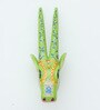 Green Goat Sclupture Mango Wood Wall Mask