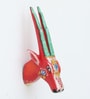 Red Goat Sclupture Mango Wood Wall Mask