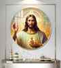 God Jesus Modern Acrylic Round Wall Art