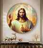 God Jesus Modern Acrylic Round Wall Art