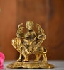 Goddess Maa Durga Metal Religious Idol (Gold)