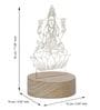 Goddess Saraswati Design Acrylic & Wood Base LED Table Lamp (With Rechargeble Battery)