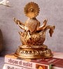 Goddess Saraswati Sitting On Hans Brass Religious Idol