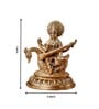 Goddess Saraswati Sitting On Hans Brass Religious Idol