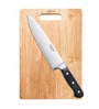Godrej Cartini Black & Brown Stainless Steel Professional Chef Knife with Rubberwood Chopping Board
