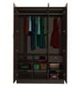 Genesys 3 Door Wardrobe with Mirror in Cola Rain
