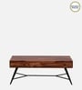Goines Sheesham Wood Coffee Table in Scratch Resistant Rustic Teak Finish