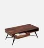 Goines Sheesham Wood Coffee Table in Scratch Resistant Rustic Teak Finish