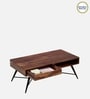 Goines Sheesham Wood Coffee Table in Scratch Resistant Rustic Teak Finish