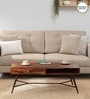 Goines Sheesham Wood Coffee Table in Scratch Resistant Rustic Teak Finish