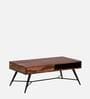Goines Sheesham Wood Coffee Table in Scratch Resistant Rustic Teak Finish