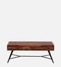 Goines Sheesham Wood Coffee Table in Scratch Resistant Rustic Teak Finish