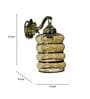 Gold & Black B22 holder Metal & Glass Uplight Wall Scone