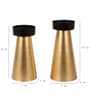 Gold & Black Cone Candle Stand Set of 2