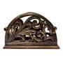 Gold & Brown  Handpainted  Wood   Tissue Holder
