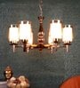 Gold & Brown Iron Chandelier