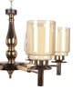 Gold & Brown Iron Chandelier