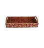 Gold & Copper MDF Wood Gold Leaf (Set of 3) Serving Tray