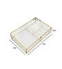 Golden Glass Multipurpose 3 Compartment Jewellery Make Up Organiser