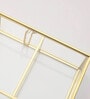 Golden Glass Multipurpose 3 Compartment Jewellery Make Up Organiser
