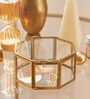 Golden Glass Multipurpose Octagon Jewellery Organiser