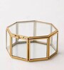 Golden Glass Multipurpose Octagon Jewellery Organiser