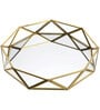 Gold & Metal And Glass Octagonal Vanity Tray Jewellery Organiser