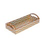 Gold & Silver MDF Wood Chevron (Set of 3) Serving Tray