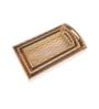Gold & Silver MDF Wood Chevron (Set of 3) Serving Tray