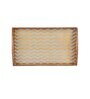 Gold & Silver MDF Wood Chevron (Set of 3) Serving Tray