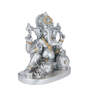 Gold & Silver Resin Little Sitting Ganesha 13 Inch Religious Idol (1 Pc)