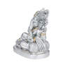 Gold & Silver Resin Little Sitting Ganesha 13 Inch Religious Idol (1 Pc)