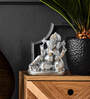 Gold & Silver Resin Little Sitting Ganesha 13 Inch Religious Idol (1 Pc)