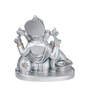 Gold & Silver Resin Little Sitting Ganesha 13 Inch Religious Idol (1 Pc)