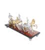 Gold & Silver Resin Roma Chariot 56 Inch Religious Idol (1 Pc)