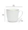 Gold & White 200 Ml Ceramic Coffee Mugs