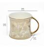 Gold & White 200 Ml Ceramic Tea Cups