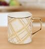 Gold & White 230 Ml Ceramic Coffee Mugs