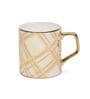 Gold & White 230 Ml Ceramic Coffee Mugs