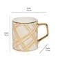 Gold & White 230 Ml Ceramic Coffee Mugs