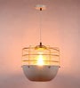 Gold & White Aluminum Single Hanging Light