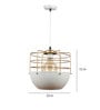 Gold & White Aluminum Single Hanging Light