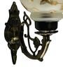 Gold & White B22 holder Metal & Glass Uplight Wall Scone
