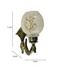 Gold & White B22 holder Metal & Glass Uplight Wall Scone