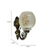 Gold & White B22 holder Metal & Glass Uplight Wall Scone